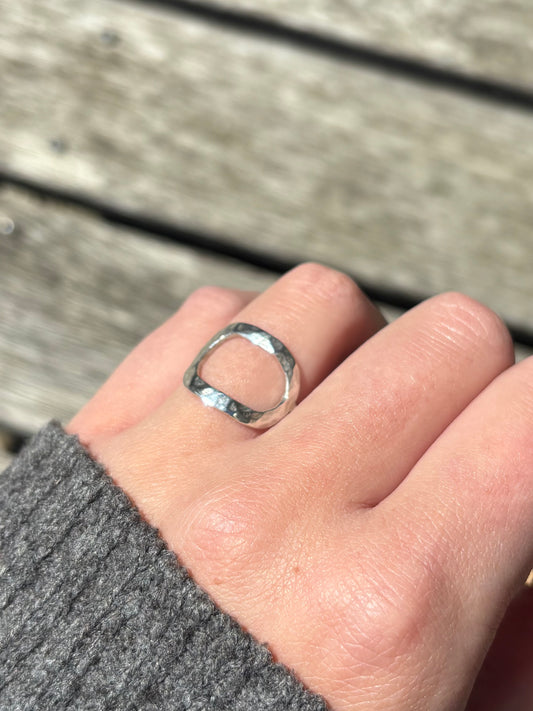 12- Textured Oval Ring