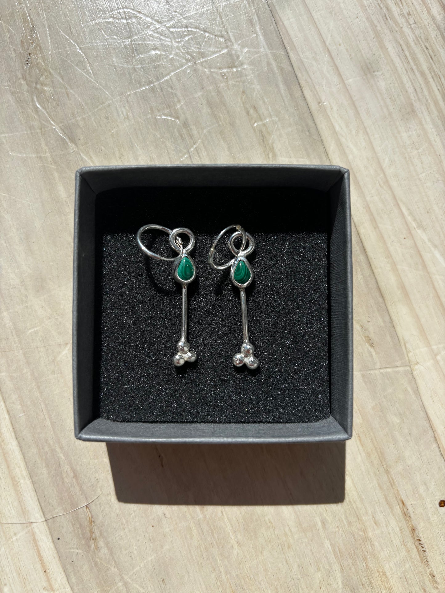 08- Malachite Earrings
