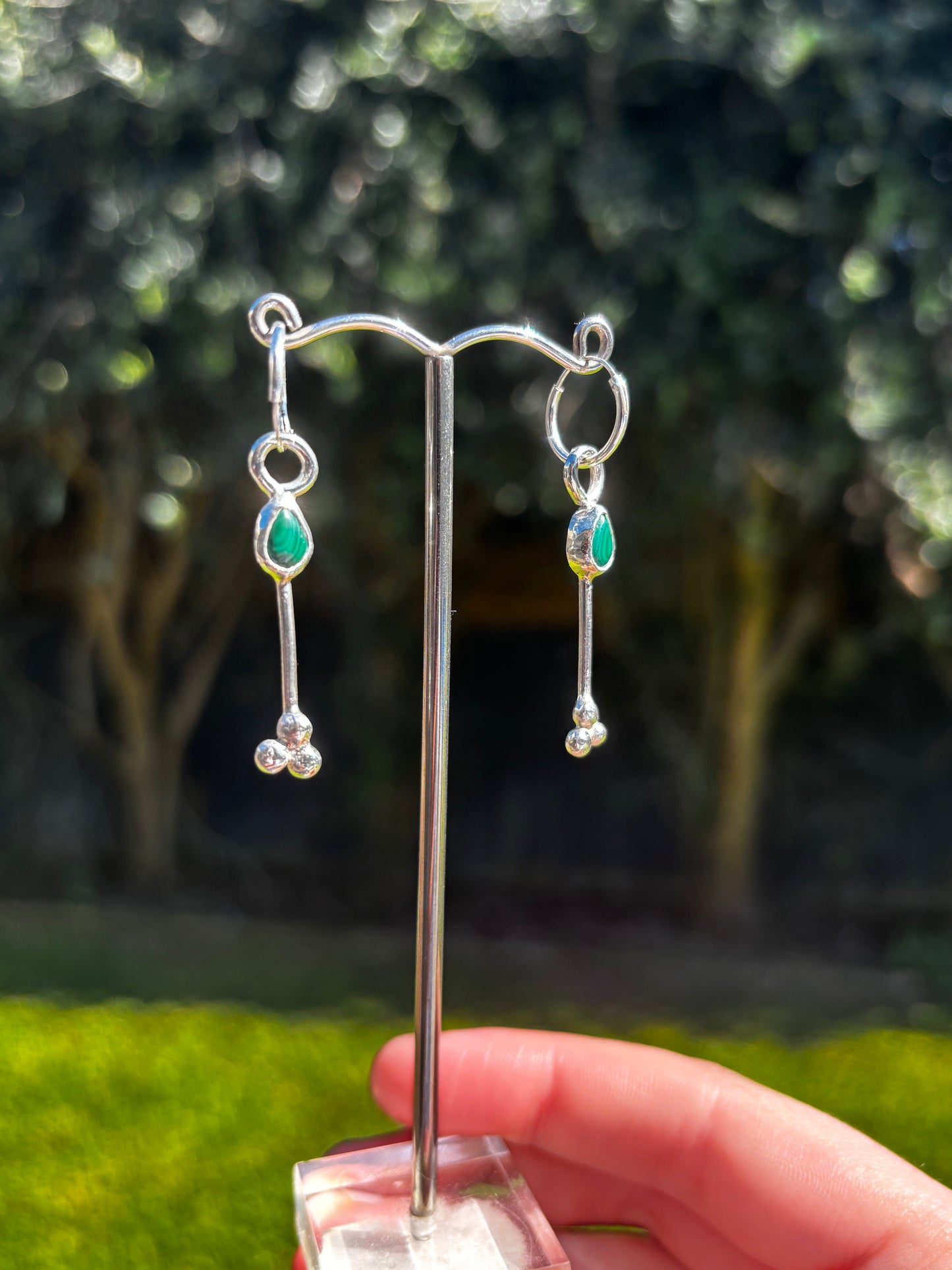 08- Malachite Earrings