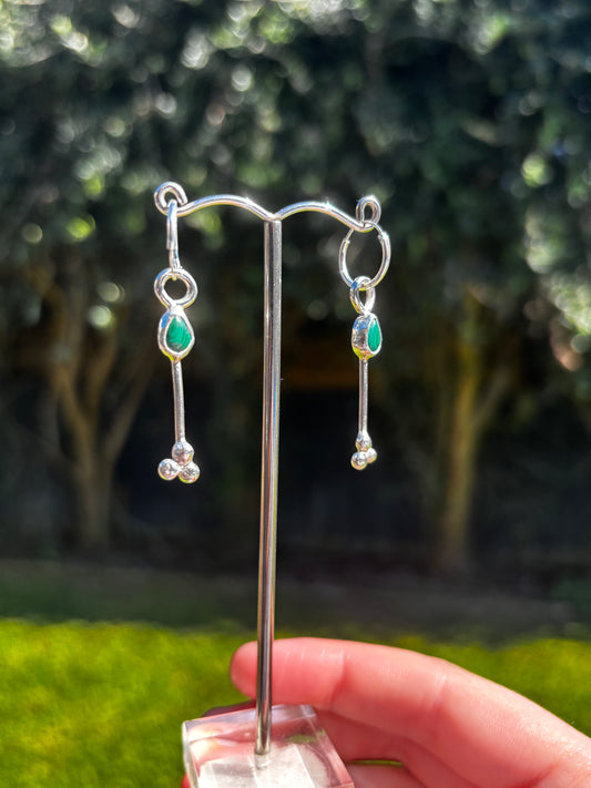 08- Malachite Earrings