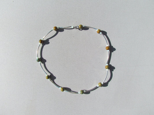 Sea olive beaded necklace