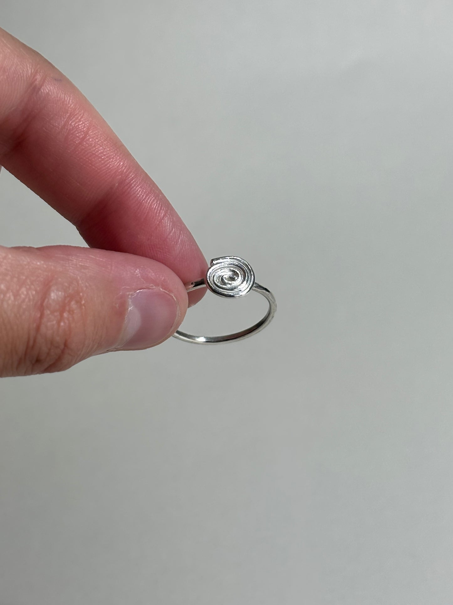 Thin swirl ring- Made to order