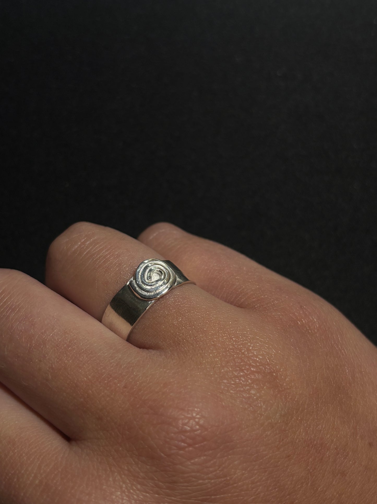 Thick swirl ring- Made to order